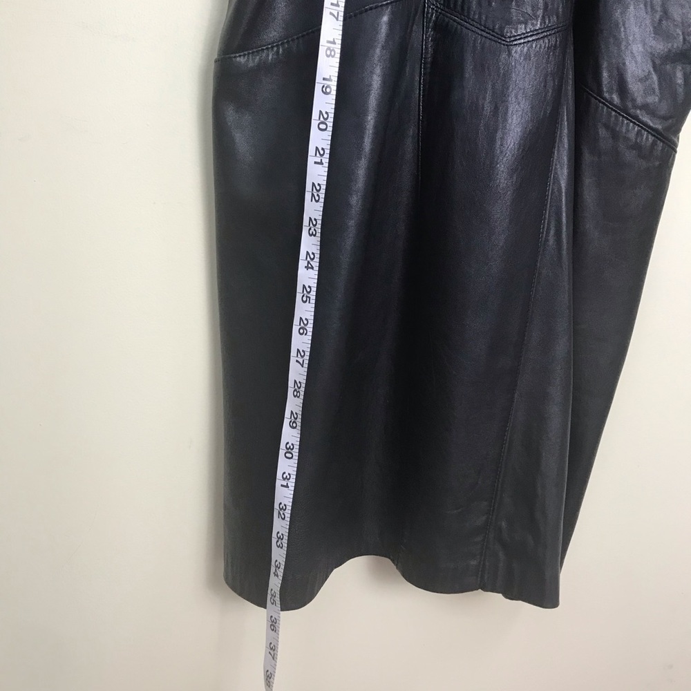 Danier Vintage 1980s Pencil Pockets Leather Skirt - Picture 16 of 16